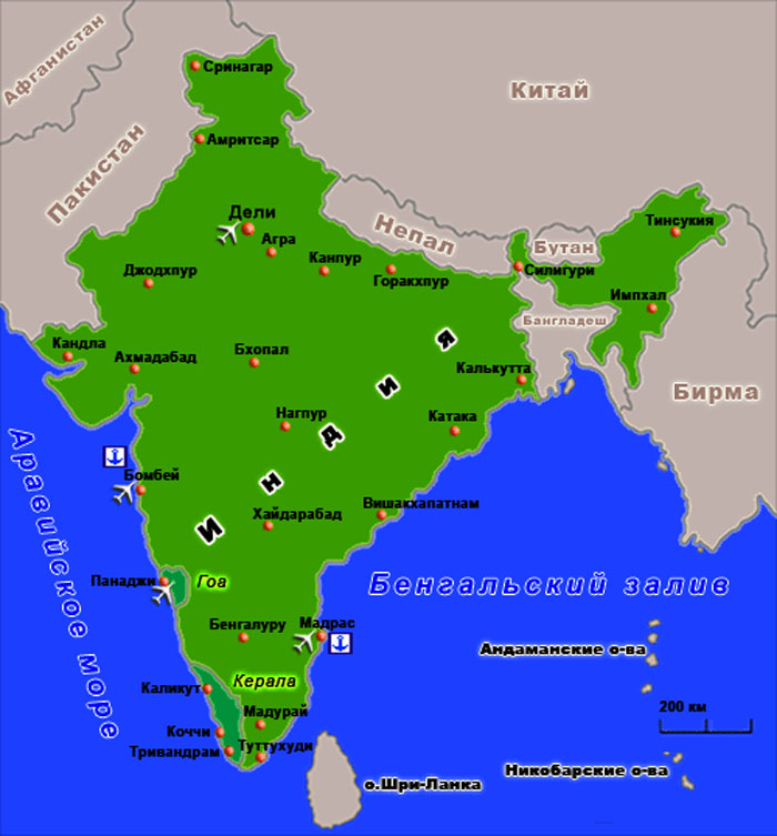 Карта индии картинка